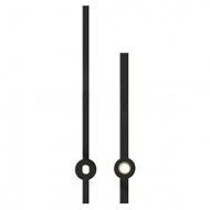 pair pointeur simple noir 76 mm